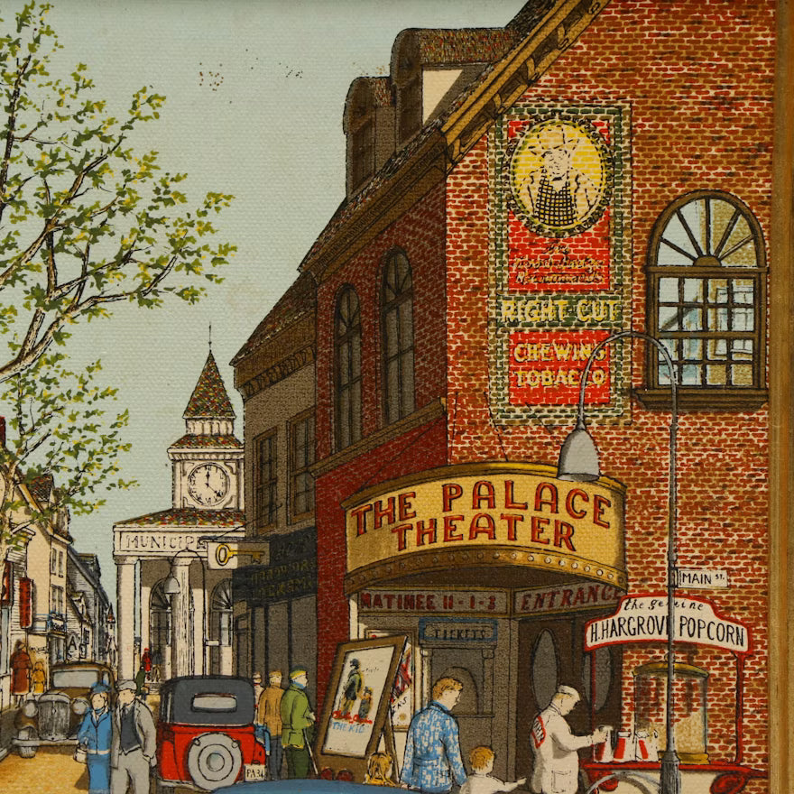 H. Hargrove The Palace Theater Serigraph on Canvas
