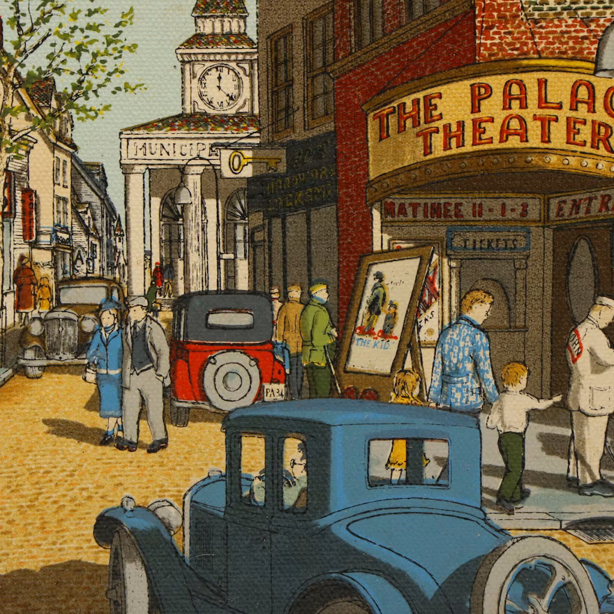 H. Hargrove The Palace Theater Serigraph on Canvas