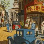 H. Hargrove The Palace Theater Serigraph on Canvas