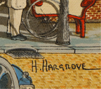 H. Hargrove The Palace Theater Serigraph on Canvas
