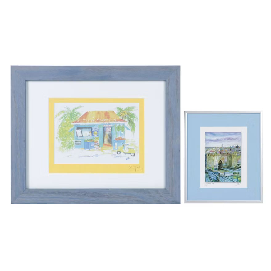 St. Martin and Jerusalem Souvenir Lithograph Prints shown in the product listing