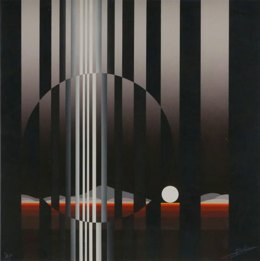 Patrice Breteau "Altitude IV" Op Art Serigraph, Artist's Proof, Circa 1979