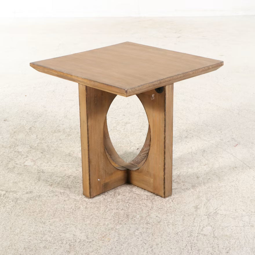 Postmodern Wood Side Table Pair, 21st Century