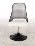 Mid-Century Space Age Smoked Lucite Swivel Side Chair