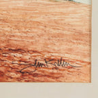 Autumnal Homestead Landscape Watercolor, 1981
