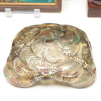 Enameled Kiwi Dish, Seascape Painting and Decorative Accent Set