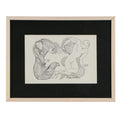 Phillip Callahan Abstracted Figures Ink and Graphite Drawing shown in the product listing