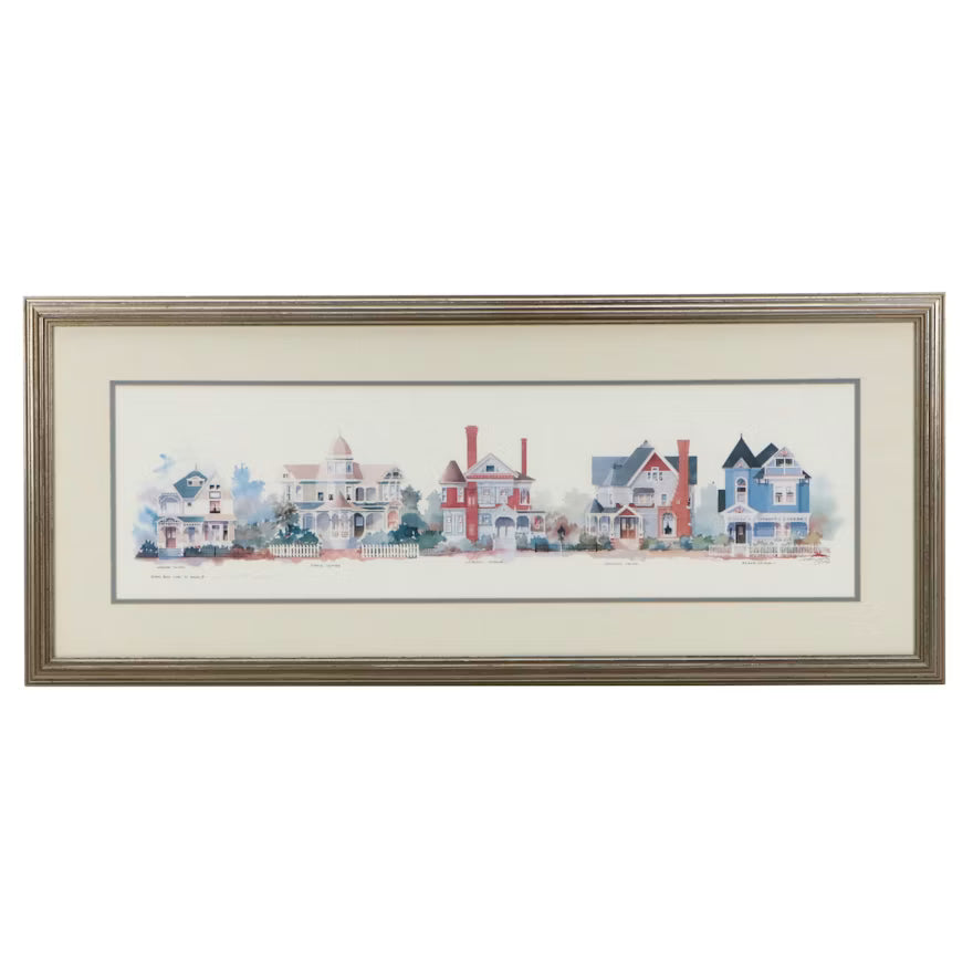 William F. Renzulli Queen Anne Comes to America Lithograph shown in the product listing