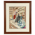 Attributed to Roger Descombes Pharmacist Mixed Media Illustration shown in the product listing