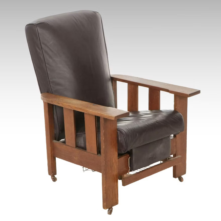 Royal Chairs Co. Arts and Crafts Recliner on Casters