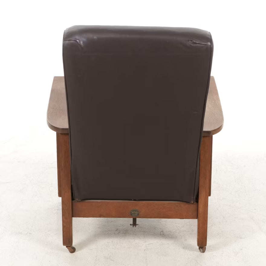 Royal Chairs Co. Arts and Crafts Recliner on Casters
