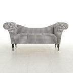 Skyline Furniture Black and White Houndstooth Settee