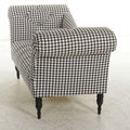 Skyline Furniture Black and White Houndstooth Settee