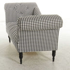 Skyline Furniture Black and White Houndstooth Settee