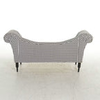 Skyline Furniture Black and White Houndstooth Settee